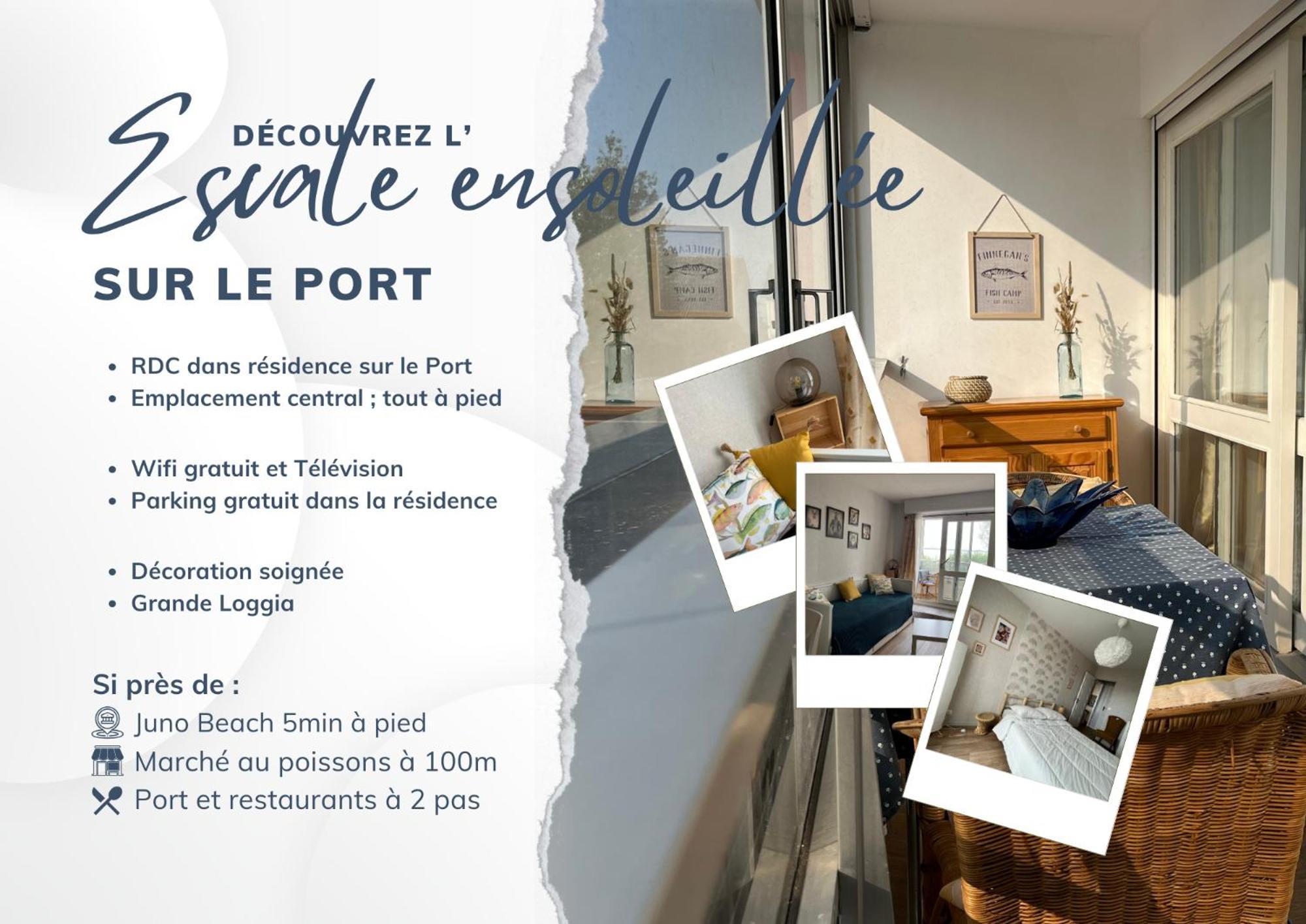 L'Escale Ensoleillee, 2 Pieces Sur Le Port Proche Juno Beach 쿠르쇨 쉬르 메르 외부 사진